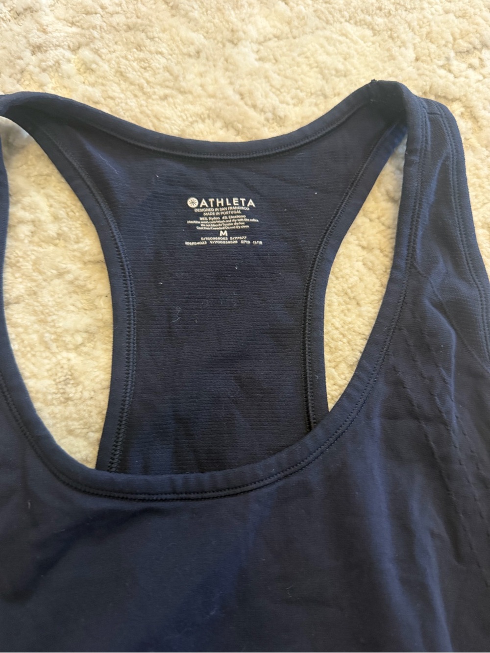 Athleta Navy Racerback Tank Top - Picture 3 of 4